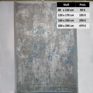 Vintage Teppich Türkis Pierre Cardin Opera