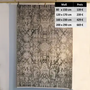 Vintage Teppich Grau Pierre Cardin Orsay